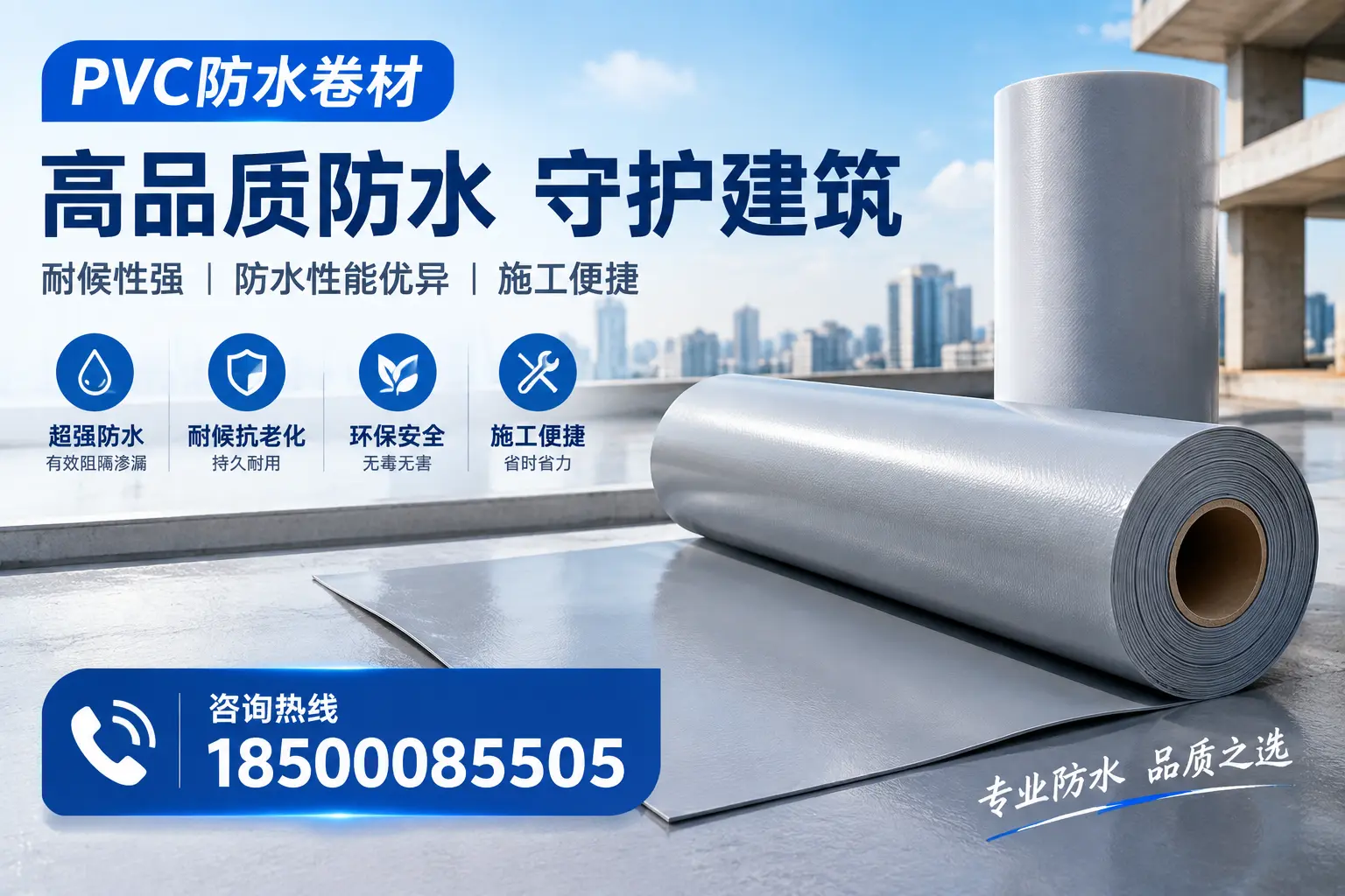 PVC防水卷材的防水效果评测，适合云浮的科学依据